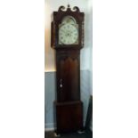 F. Leigh - Lymm, a mahogany 8-day longcase clock with two-weight movement striking on a bell, the