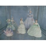 A small quantity of Coalport Ladies; comprising Justine, Bonny Lass, Vivienne, etc (5)