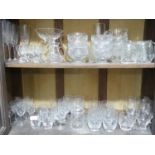 A large quantity of Cut and Moulded Glass, comprising a large quantity of Drinking Glasses, together