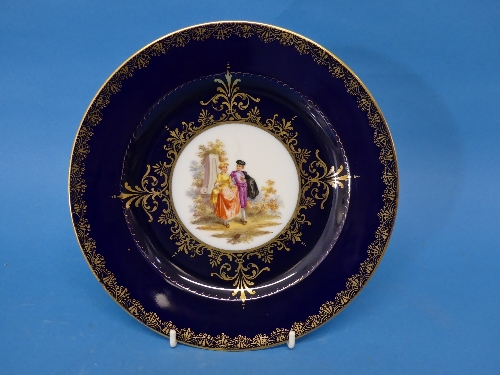 A large Vienna Porcelain Plate, together with two others, finely decorated with central classical - Image 8 of 10