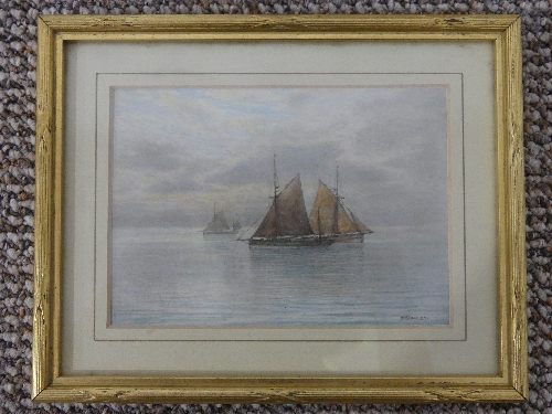 Herbert Harding Bingley (1841-1920), Watercolour of Boats on a calm Sea, signed bottom right, - Image 8 of 12