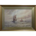 W. H. Pearson 'Off the Dutch Coast' Watercolour, signed and dated '16, bottom left corner, with