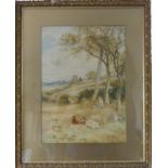 Frederick J Knowles (1874-?) Watercolour, Farmyard Scene,