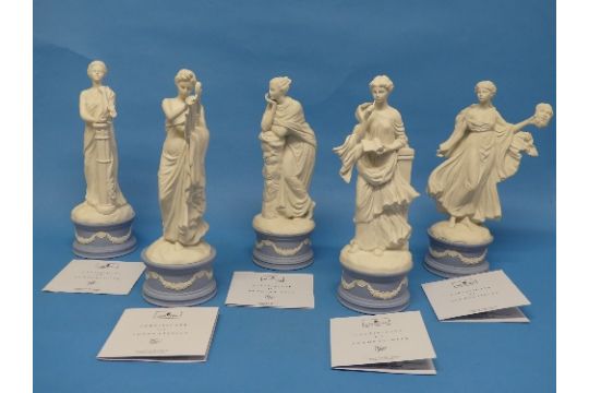 A quantity of Wedgwood; The Classical Muses Collection, comprising Euterpe 179/12500; Callilope - Image 2 of 8