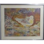 A Batik picture of Seagulls, by Susan Mead,