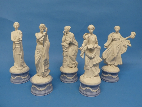 A quantity of Wedgwood; The Classical Muses Collection, comprising Euterpe 179/12500; Callilope - Image 3 of 8