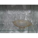 An antique engraved and gilded Glass Bowl, together with a large quantity of various glasswares,