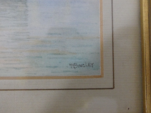 Herbert Harding Bingley (1841-1920), Watercolour of Boats on a calm Sea, signed bottom right, - Image 4 of 12