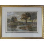 S Sheperd, 19th Century School, Watercolour 'The Thames near Sonning'