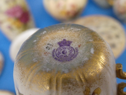 A Royal Worcester Blush Ivory Squat Jug, with stylised flowers, shape 1048, together with a Blush - Image 6 of 8