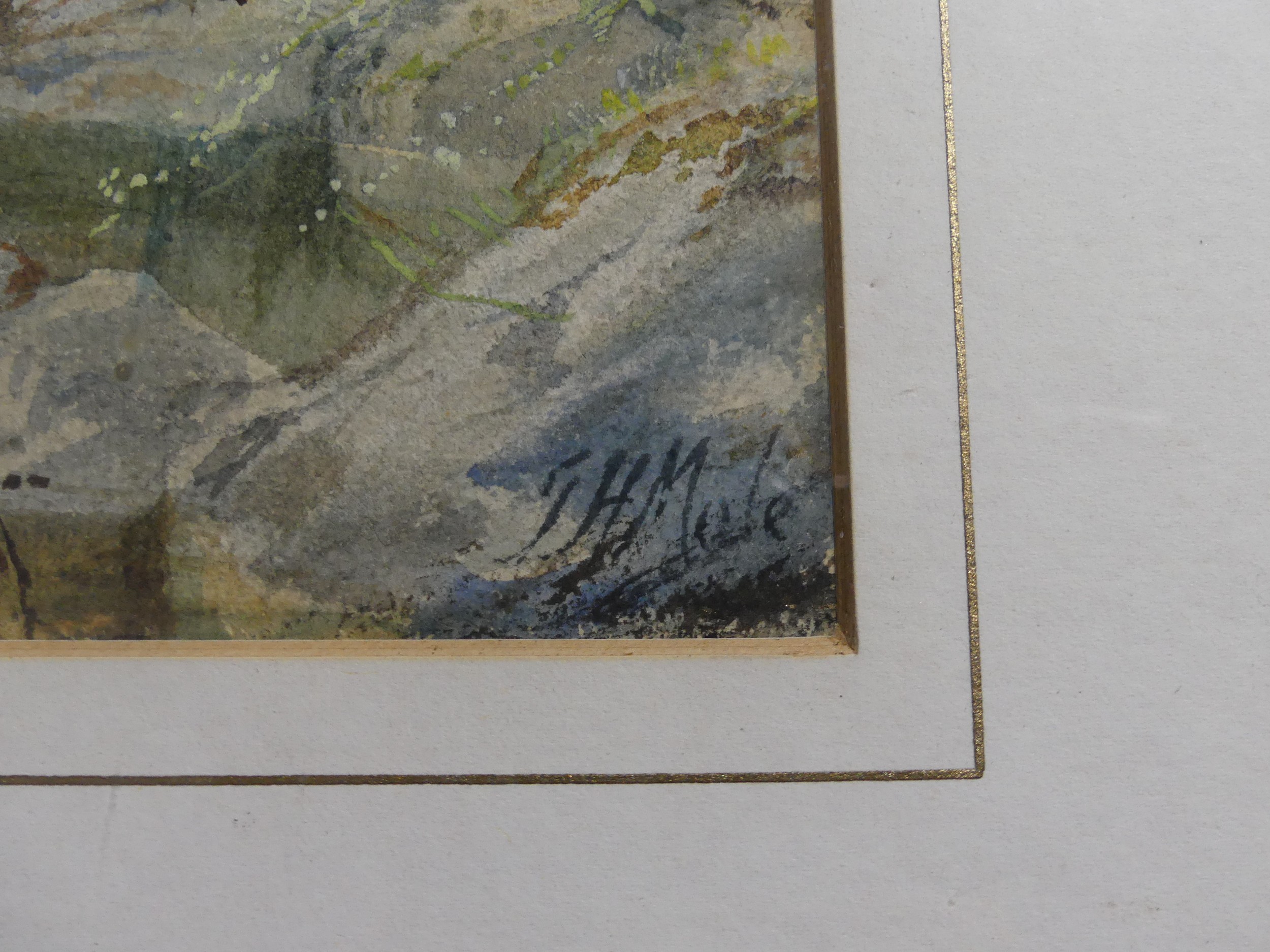 John Henry Mole R.I. (British, 1814-1866) 'High Tor' Watercolour, signed bottom right, 14in (35cm) x - Image 3 of 8