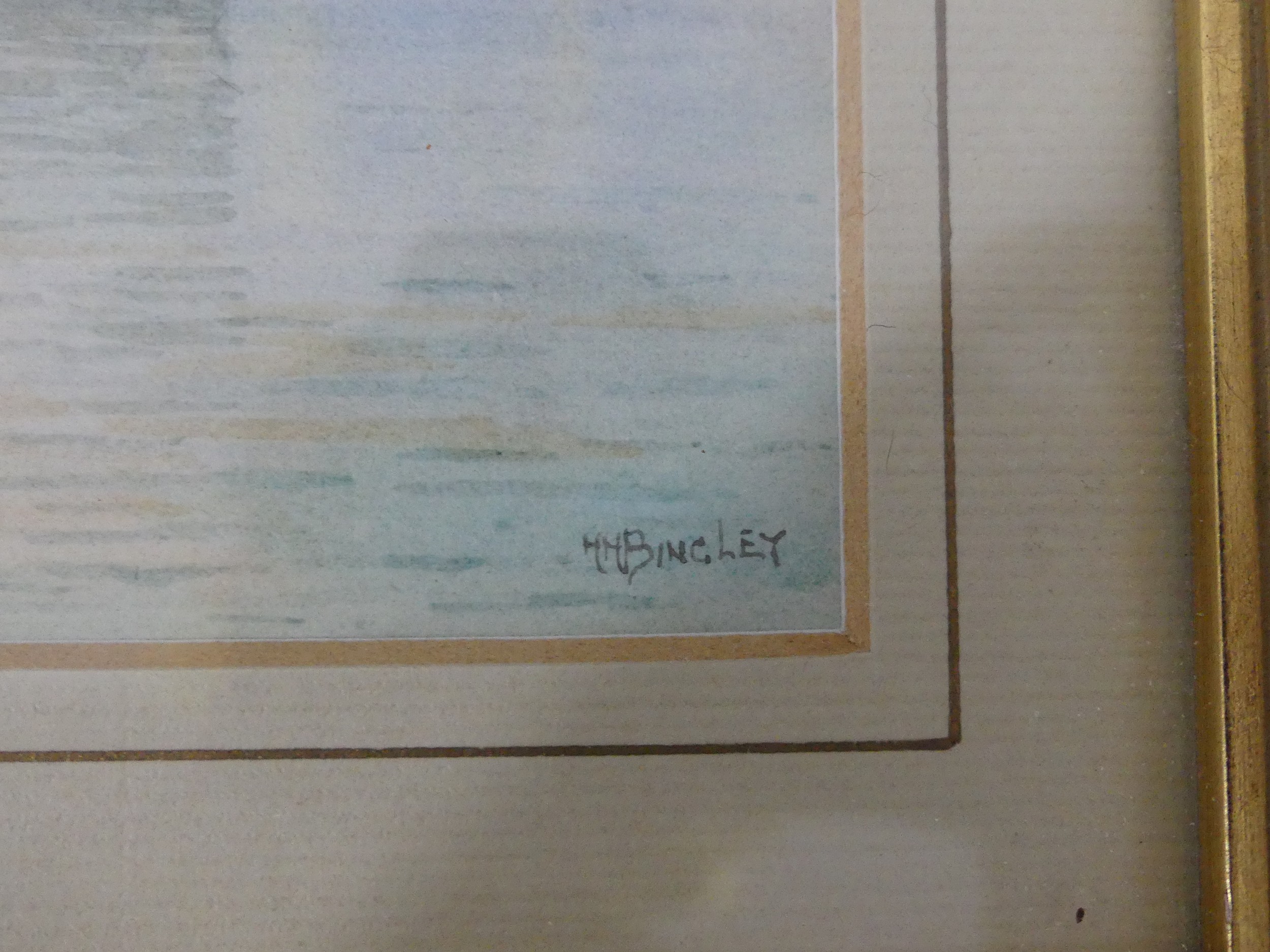 Herbert Harding Bingley (1841-1920), Watercolour of Boats on a calm Sea, signed bottom right, - Image 3 of 12