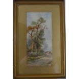 F Pearson, 19th Century, Watercolours,