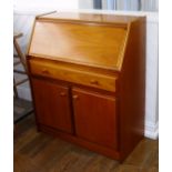 A Sutcliffe of Todmorden teak Bureau, 33in (84cm) wide,16in (41cm) deep, 39½in (100cm) high.