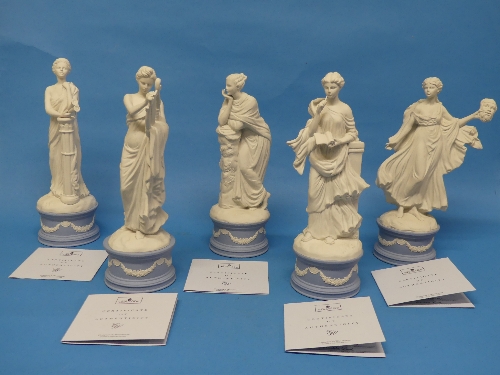 A quantity of Wedgwood; The Classical Muses Collection, comprising Euterpe 179/12500; Callilope