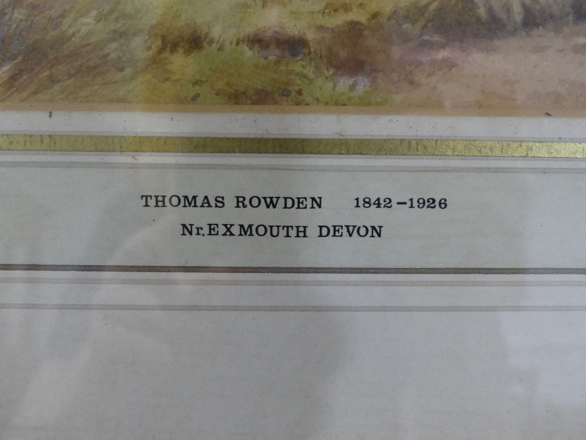 Thomas Rowden (1842-1926), ?Nr Exmouth?, Watercolour, depicting cows near the sea, signed to - Image 7 of 12