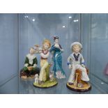 A small quantity of Francesca Art china Figures, comprising 'Clara', 'Sunday's Child', 'Thursday's