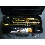 A Yamaha Brass Trumpet, YTR E1 serial no. T81644, with 11B4 mouthpiece, in a velvet lined Yamaha