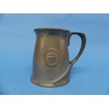 Oliver Baker for Liberty & Co; 'Tudric' pewter Tankard, based on a design by Archibald Knox, with