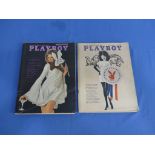 Two vintage Playboy Magazines, October 1968 and November 1968 (2)