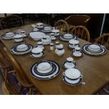 A Royal Doulton 'Stanwyck' pattern Dinner Service, comprising also part Tea and Coffee Service, with