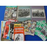 Exeter 'Falcons' Speedway memorabilia, including 1964 scrapbook containing black and white