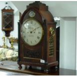 An early 19th century mahogany Bracket Clock, signed A. Bartley, Bristol, of arched form, the