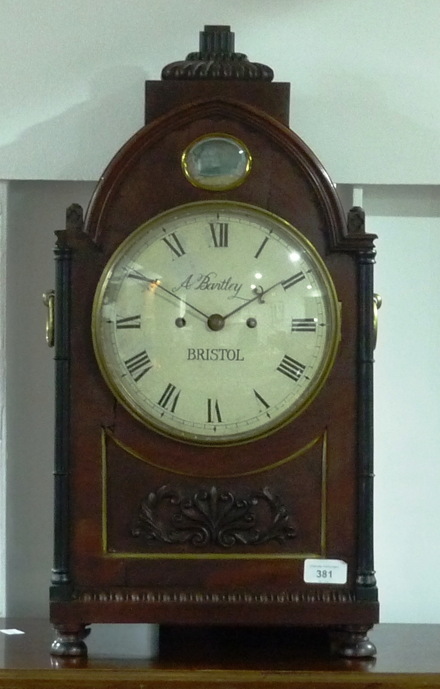 An early 19th century mahogany Bracket Clock, signed A. Bartley, Bristol, of arched form, the - Image 3 of 9