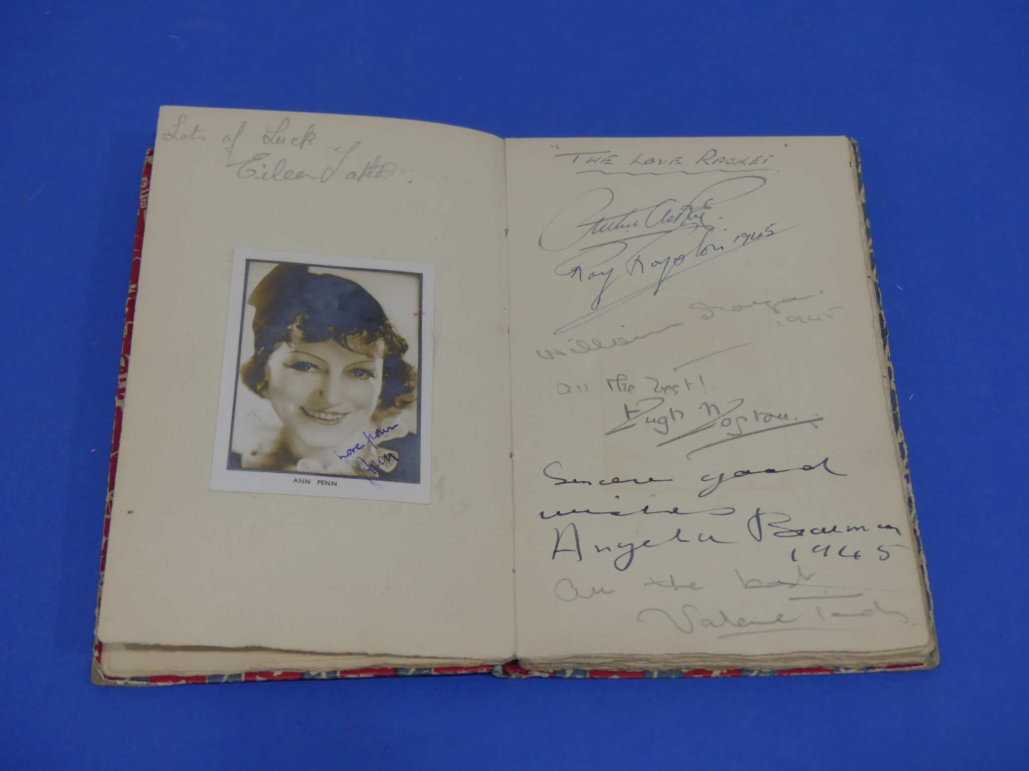 A 1940's theatrical and music hall Autograph Book, including Beryl Reid, Lucielle Ball (?), A - Image 3 of 4