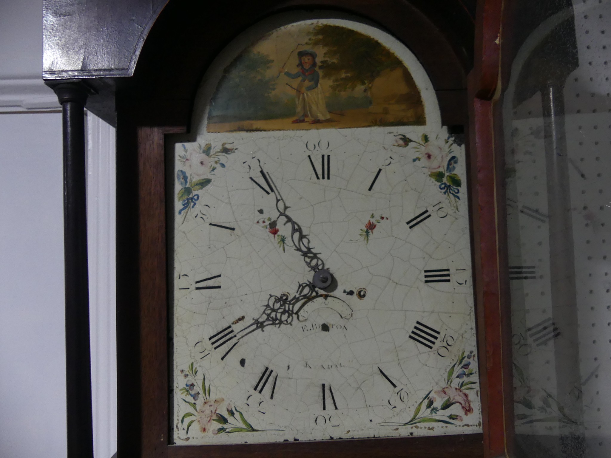 A Georgian oak 30-hour Longcase Clock, signed E. Burton, Kendal, striking on a bell, the 12-inch - Image 3 of 4