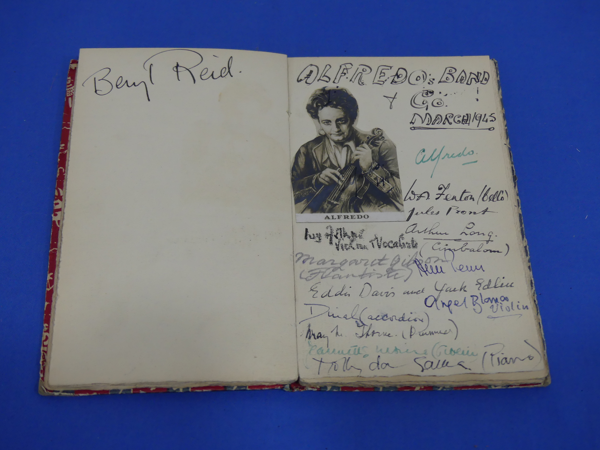A 1940's theatrical and music hall Autograph Book, including Beryl Reid, Lucielle Ball (?), A - Image 2 of 4