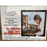 Dog Day Afternoon (1975) British Quad film poster, folded, some discoloration to one corner (top fol