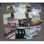 Vinyl Records; A collection of seventeen original Beatles LP's, including 'The White Album',