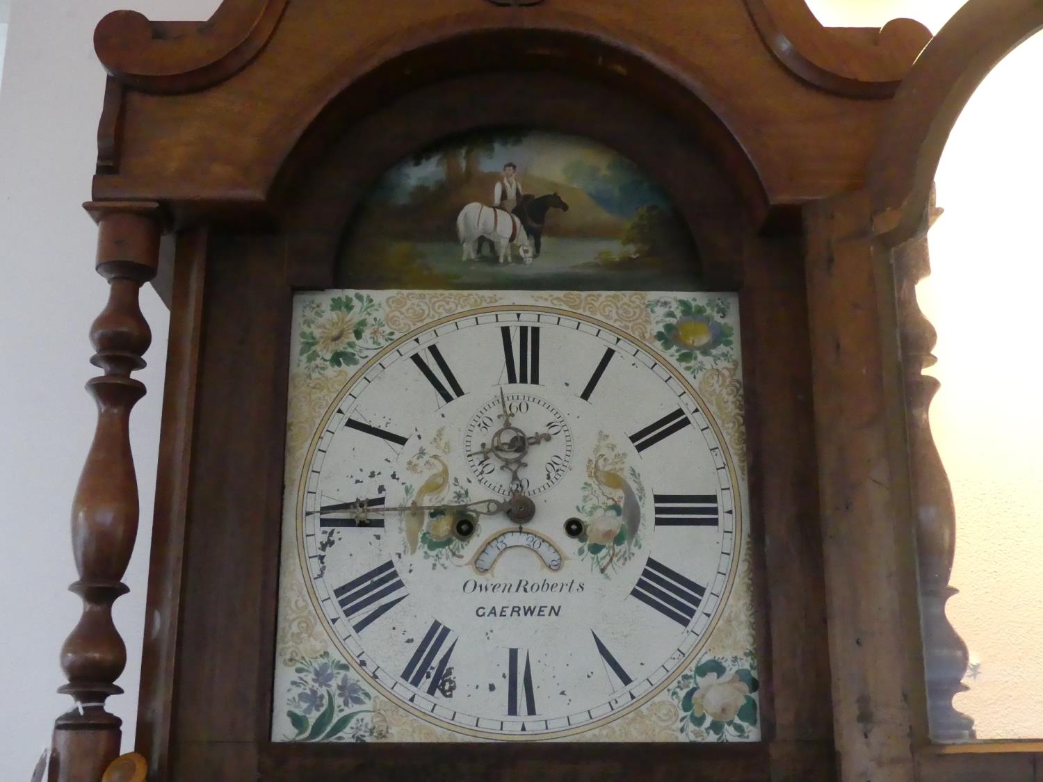 A 19th century mahogany and oak 8-day Longcase Clock, by Owen Roberts, Gaerwen, the 14in (35.5cm) - Image 2 of 5