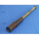 A WWI Period Military Brass three drawer Telescope, by Negretti & Zamba, with spare eye-piece,