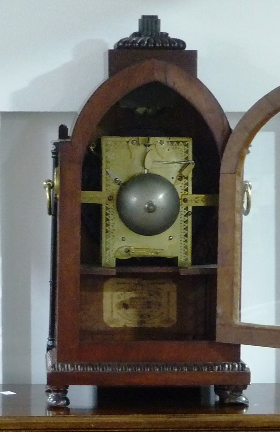 An early 19th century mahogany Bracket Clock, signed A. Bartley, Bristol, of arched form, the - Image 4 of 9