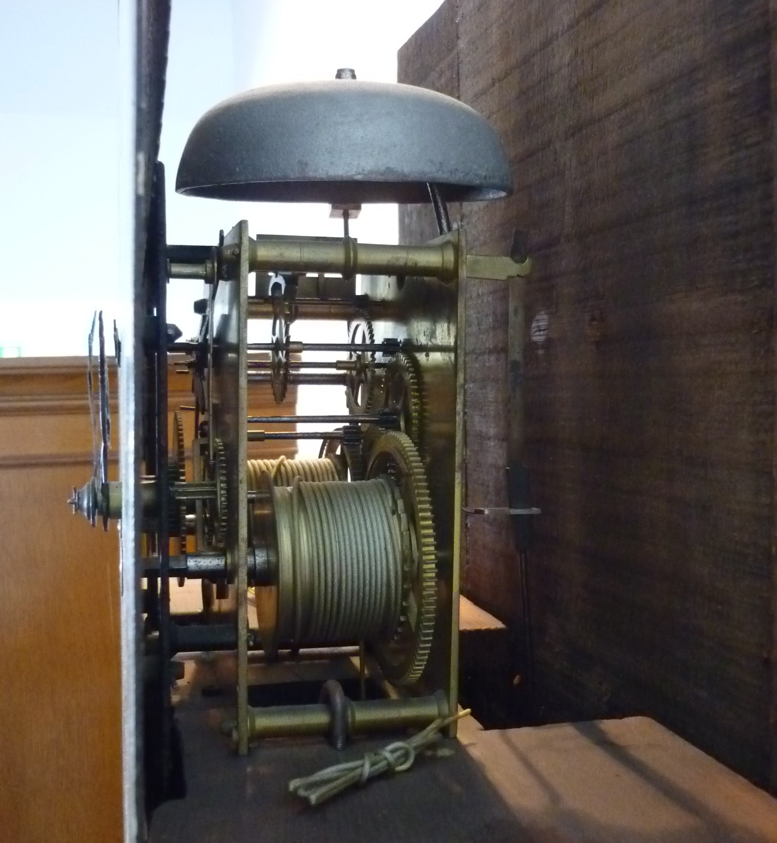 F. Leigh - Lymm, a mahogany 8-day longcase clock with two-weight movement striking on a bell, the - Image 4 of 5