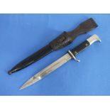 A WWII German Army Short Pattern Parade Bayonet by Ernst Pack & Sohne Solingen, with two piece
