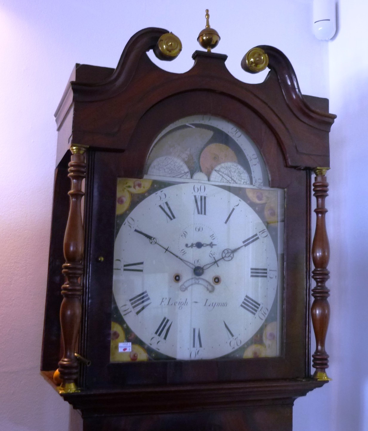 F. Leigh - Lymm, a mahogany 8-day longcase clock with two-weight movement striking on a bell, the - Image 2 of 5