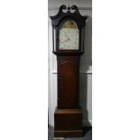 A Georgian oak 30-hour Longcase Clock, signed E. Burton, Kendal, striking on a bell, the 12-inch