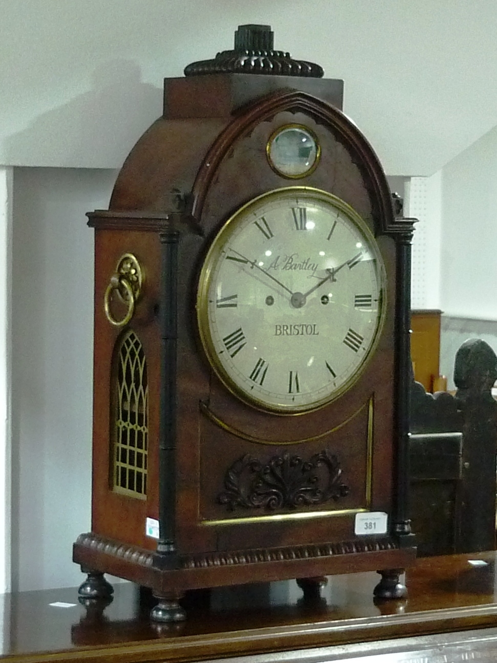 An early 19th century mahogany Bracket Clock, signed A. Bartley, Bristol, of arched form, the - Image 2 of 9