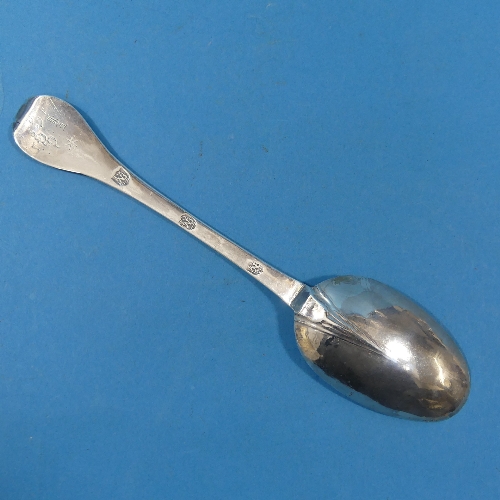 A William III West Country silver Trefid Spoon, by Nicholas Browne, makers mark struck three times