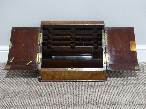 An early 20th burr walnut Stationery Box, with fitted interior, 14in (35cm) wide x 9in (22cm) deep x - Image 2 of 4