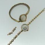 A 9ct gold Valex lady's Cocktail Watch, with 17-jewels movement, the circular silvered dial with