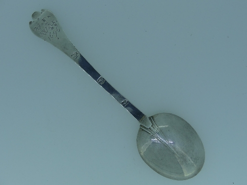 A William III West Country silver Trefid Spoon, by Nicholas Browne, makers mark struck three times - Image 3 of 8