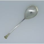 A James I West Country silver seal top Spoon, by Ralph Herman, Exeter, circa 1617, the bowl