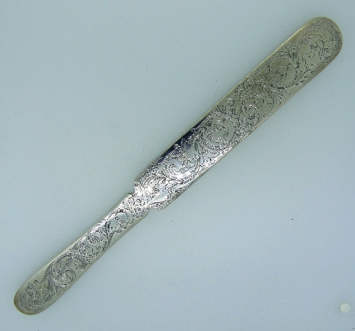 A Victorian silver Page Turner, by William Pope (Plymouth), hallmarked Exeter, 1853, both sides of - Image 6 of 8