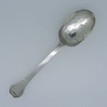 A William III West Country silver lace back Trefid Spoon, by John Murch, Plymouth, with makers