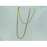 A 21k yellow gold snake chain Necklace, with bolt ring clasp, 59.5cm long, approx total weight