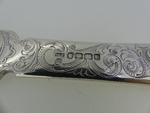 A Victorian silver Page Turner, by William Pope (Plymouth), hallmarked Exeter, 1853, both sides of - Image 3 of 8